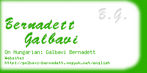 bernadett galbavi business card